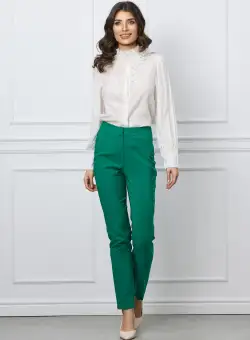Pantaloni LaDonna verzi cu croi conic