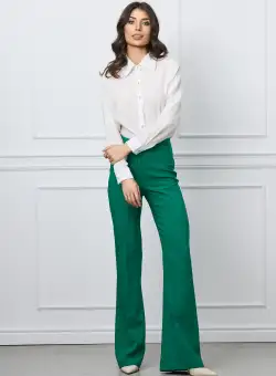 Pantaloni LaDonna verzi evazati