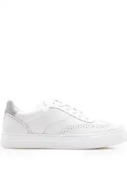 Pantofi bărbați casual din piele naturală, Leofex - Mostră 651 Alb Box