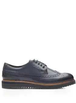 Pantofi casual bărbați din piele naturală, Leofex - 846-1 Blue Box