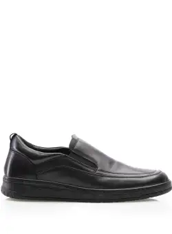 Pantofi casual bărbați din piele naturală, Leofex - Mostră 973 Negru Box