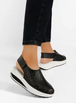Pantofi casual cu platforma Nalda negri