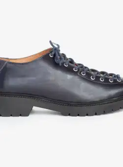 Pantofi casual dama cu siret pana in varf Leofex - 037 Blue Box