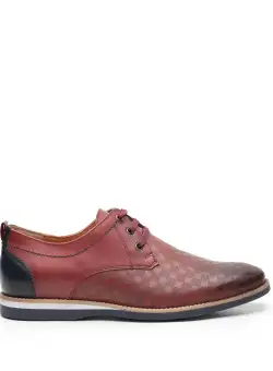 Pantofi casual din piele naturala - 886 Visiniu Blue