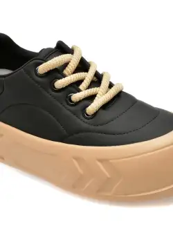 Pantofi casual GRYXX negri, 23568, din piele ecologica