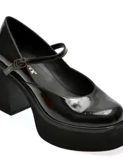 Pantofi casual GRYXX negri, 602069, din piele naturala lacuita