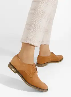 Pantofi derby piele Doresa camel