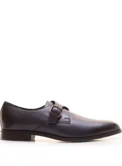 Pantofi eleganți bărbați cu cataramă din piele naturală, Leofex - 654 Blue Box