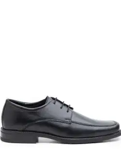 Pantofi eleganti barbati din piele naturala cu varf patrat, Leofex - 608 negru
