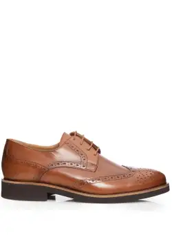 Pantofi eleganti barbati din piele naturala, Leofex - 514 Cognac box