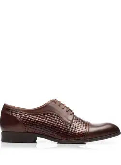 Pantofi eleganți bărbați din piele naturală, Leofex - 525 Mogano Box