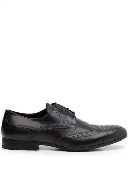 Pantofi eleganți bărbați din piele naturală, Leofex - 538-2 Negru Box