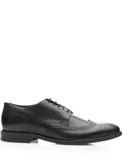 Pantofi eleganţi bărbaţi din piele naturală, Leofex - 655-1 Negru Box