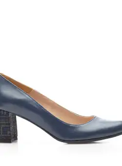Pantofi eleganți damă din piele naturală - 852 Blue Box