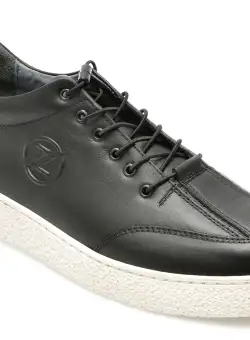 Pantofi OZIYS alb-negru, 4500, din piele naturala