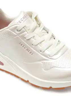 Pantofi SKECHERS argintii, UNO, din piele ecologica