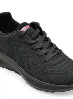 Pantofi SKECHERS negri, BOBS UNITY, din material textil