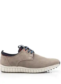 Pantofi sport barbati din piele naturala, Leofex - 942 Taupe Velur