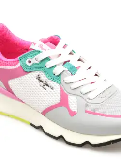 Pantofi sport PEPE JEANS gri, BRIT PRO FRESH, din material textil