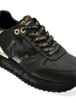 Pantofi sport REPLAY negri, WS6319T, din material textil