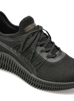 Pantofi sport SKECHERS negri, BOBS GEO, din material textil