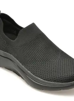 Pantofi sport SKECHERS negri, GO WALK ARCH FIT 2.0, din material textil