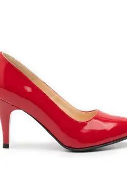 Pantofi stiletto din piele lacuita - 558 rosu