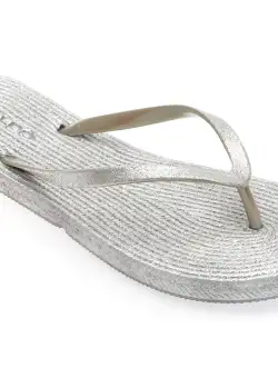 Papuci casual ALDO argintii, 13026723, din pvc