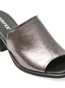 Papuci casual GRYXX gri, 1461073, din piele naturala