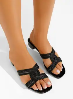 Papuci cu toc Sidana negri