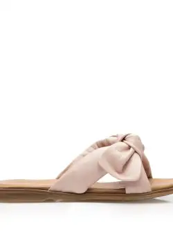 Papuci dama din piele naturala box - 610 Roz Pudra Box