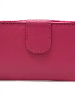 Portofel fucsia, 6610, din piele naturala