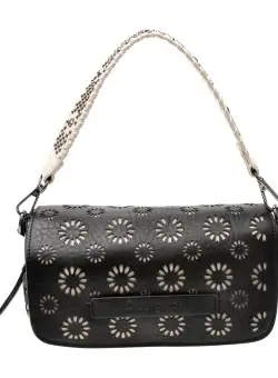 Poseta DESIGUAL neagra, WAXP28, din piele ecologica