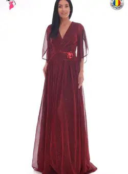Rochie Artista de seara lunga din tulle cu fir metalic