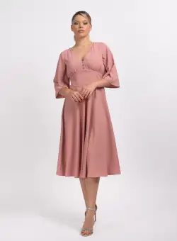Rochie eleganta clos din dublu voal