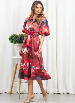 Rochie Eliza Rosu Multi