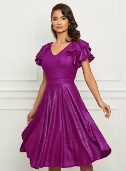 Rochie Ella Collection Renata mov din lurex