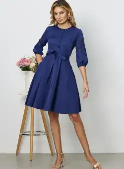Rochie Priscilla Bleumarin