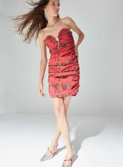 Rochie scurta rosie Nirvana