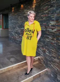 Rochie T119 galben