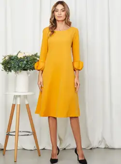 Rochie Tamara Galben Mustar