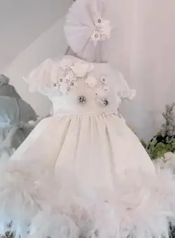 Rochita fetite cu tulle ,margele si broderie - Karmen 2