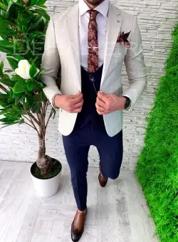 Sacou barbati in carouri slim fit ZR A4878 P18-2.2