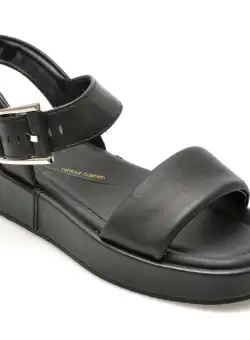 Sandale casual CLARKS negre, ALDA STRAP, din piele naturala
