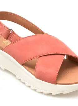Sandale casual CLARKS visinii, DASH LITE WISH, din nabuc