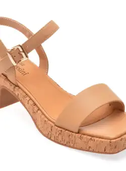 Sandale casual FLAVIA PASSINI bej, 1282, din piele naturala