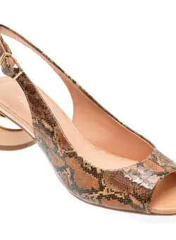 Sandale casual FLAVIA PASSINI maro, 7059791, din piele naturala