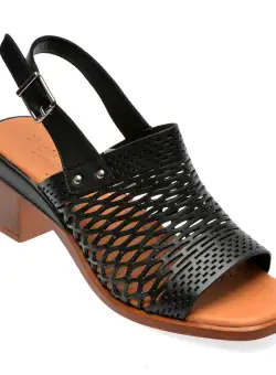 Sandale casual FLAVIA PASSINI negre, 12105, din piele naturala