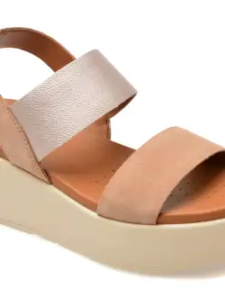 Sandale casual GEOX roz, D45M1A, din piele intoarsa