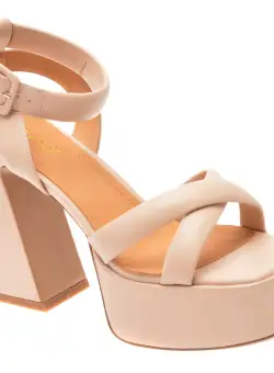 Sandale casual GRYXX nude, F62D51, din piele naturala